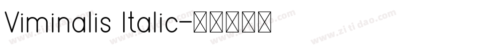 Viminalis Italic字体转换